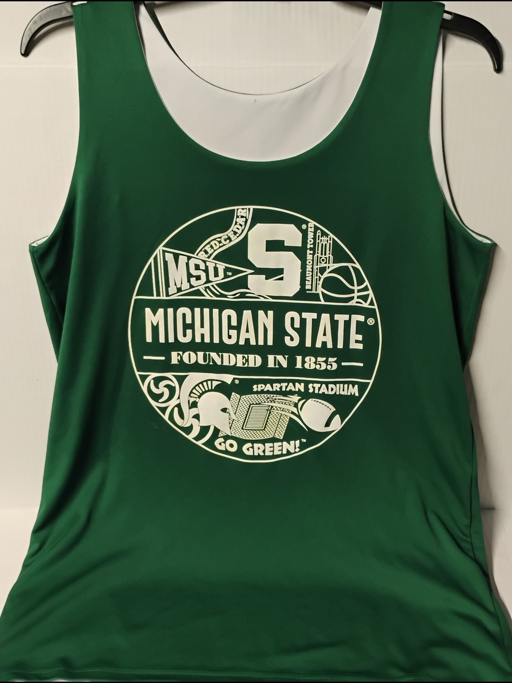 Michigan State Green Graphic Tank - Go Green!